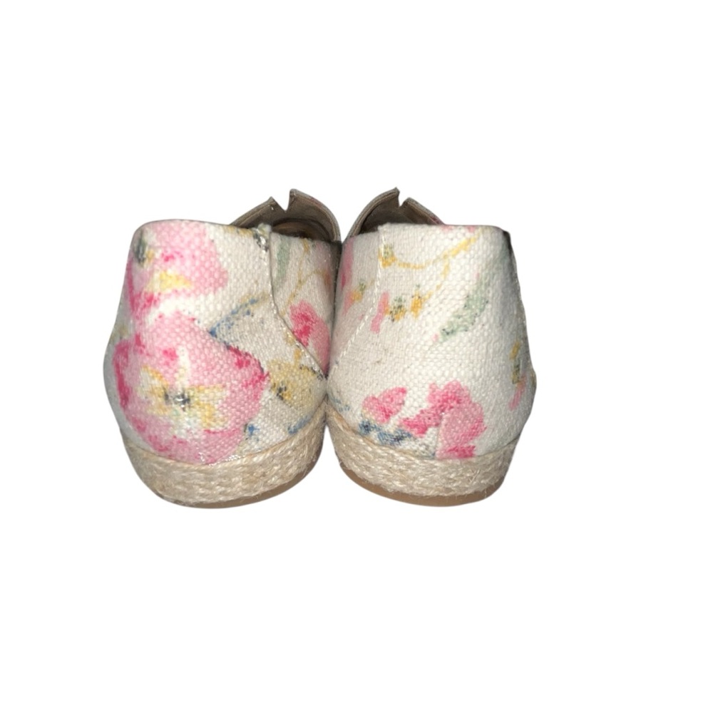 ☀️ b.o.c. Cream and Pink Espadrille Flats with Floral Accents - Picture 7 of 15